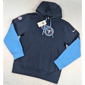 Tennessee Titans Nike Sideline Club Pullover Hoodie Mens Small Navy NWT‎